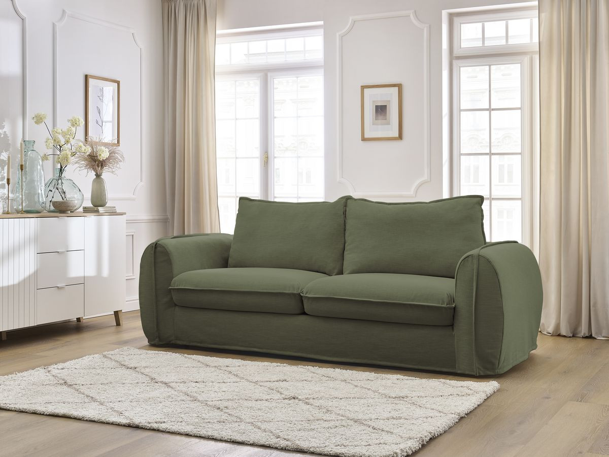 Canapé droit convertible ARCHIMEDE déhoussable vert — vue 5