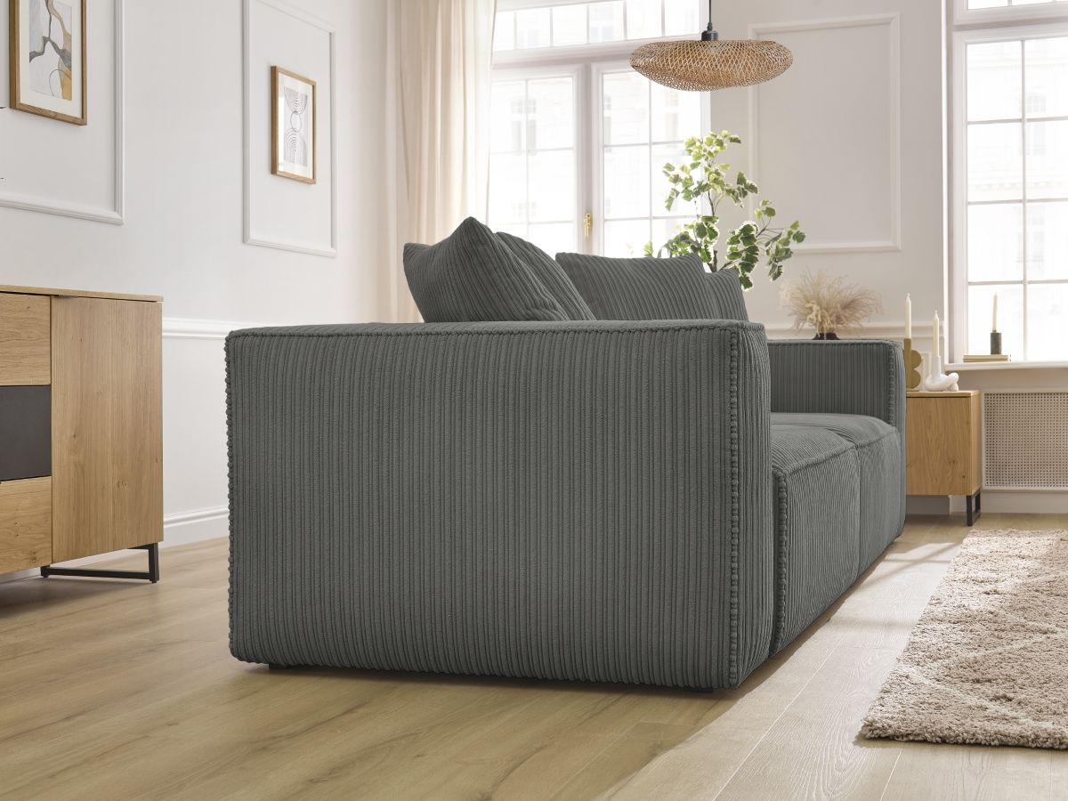 NINA 3-zits vaste rechte bank in corduroy