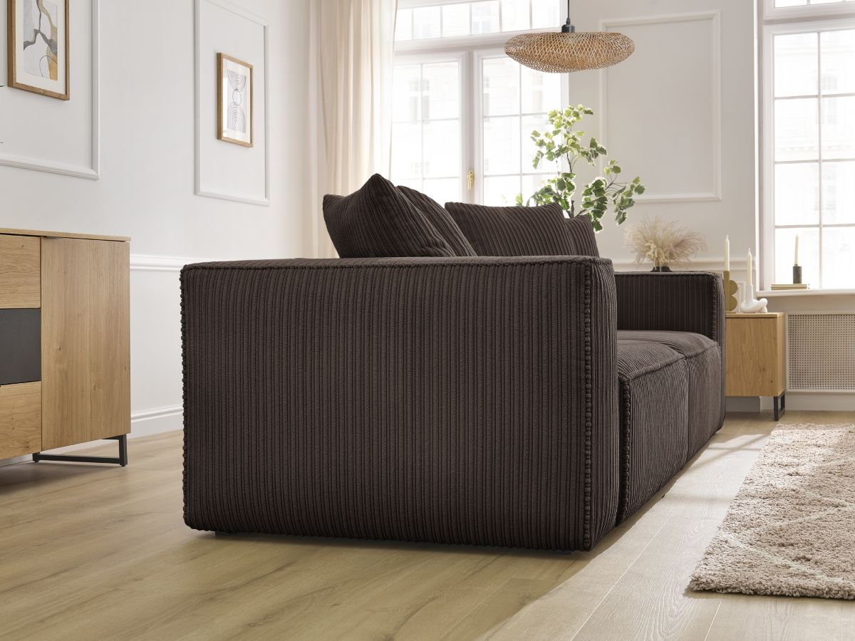 NINA 3-zits vaste rechte bank in corduroy