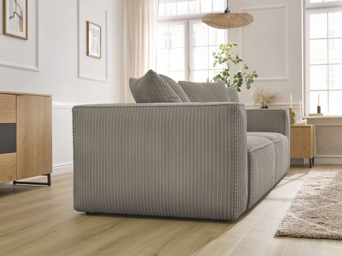 NINA 3-zits vaste rechte bank in corduroy