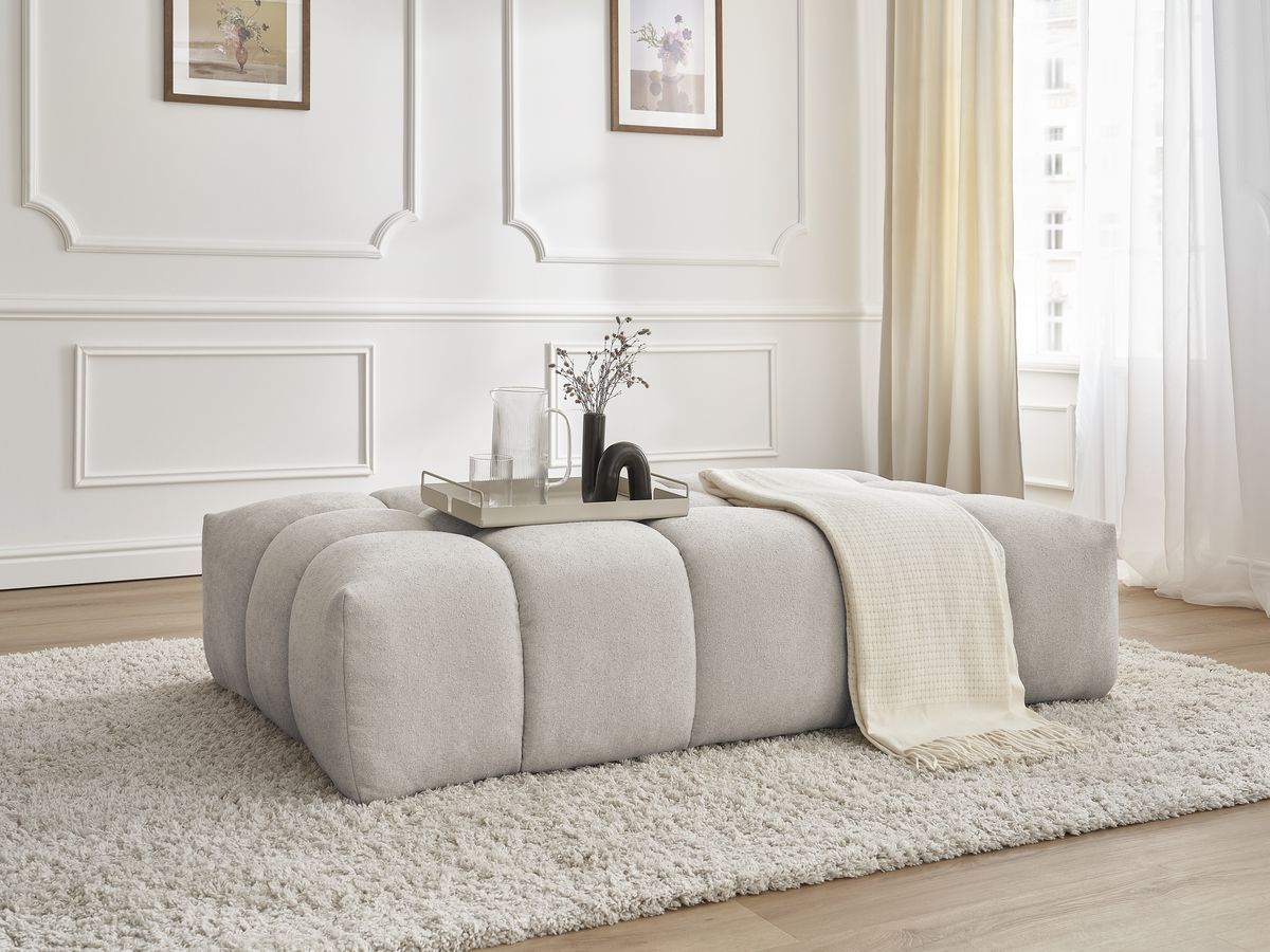 Pouf EVEREST tissu texturé