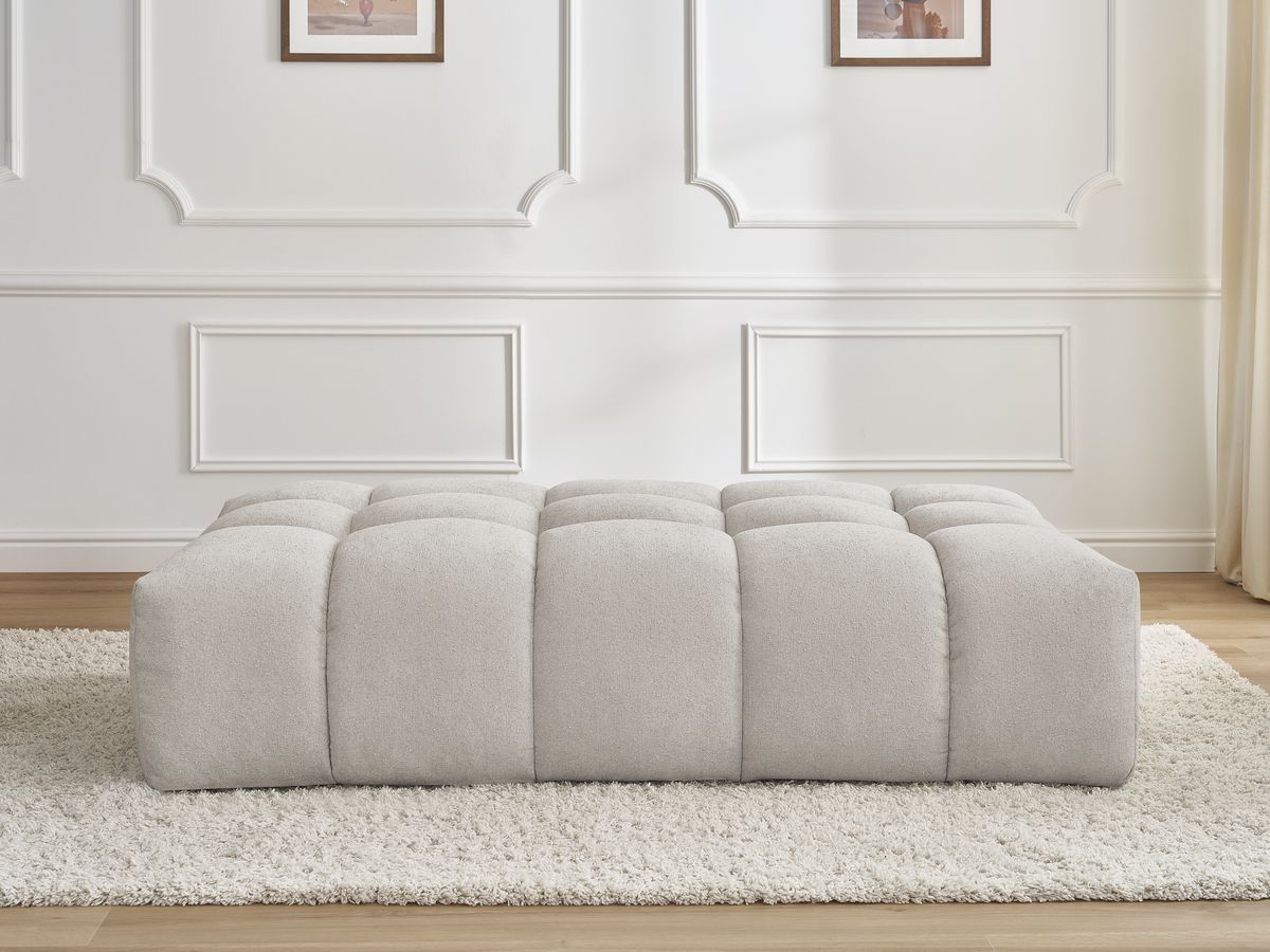 Pouf EVEREST texturé beige — vue 5