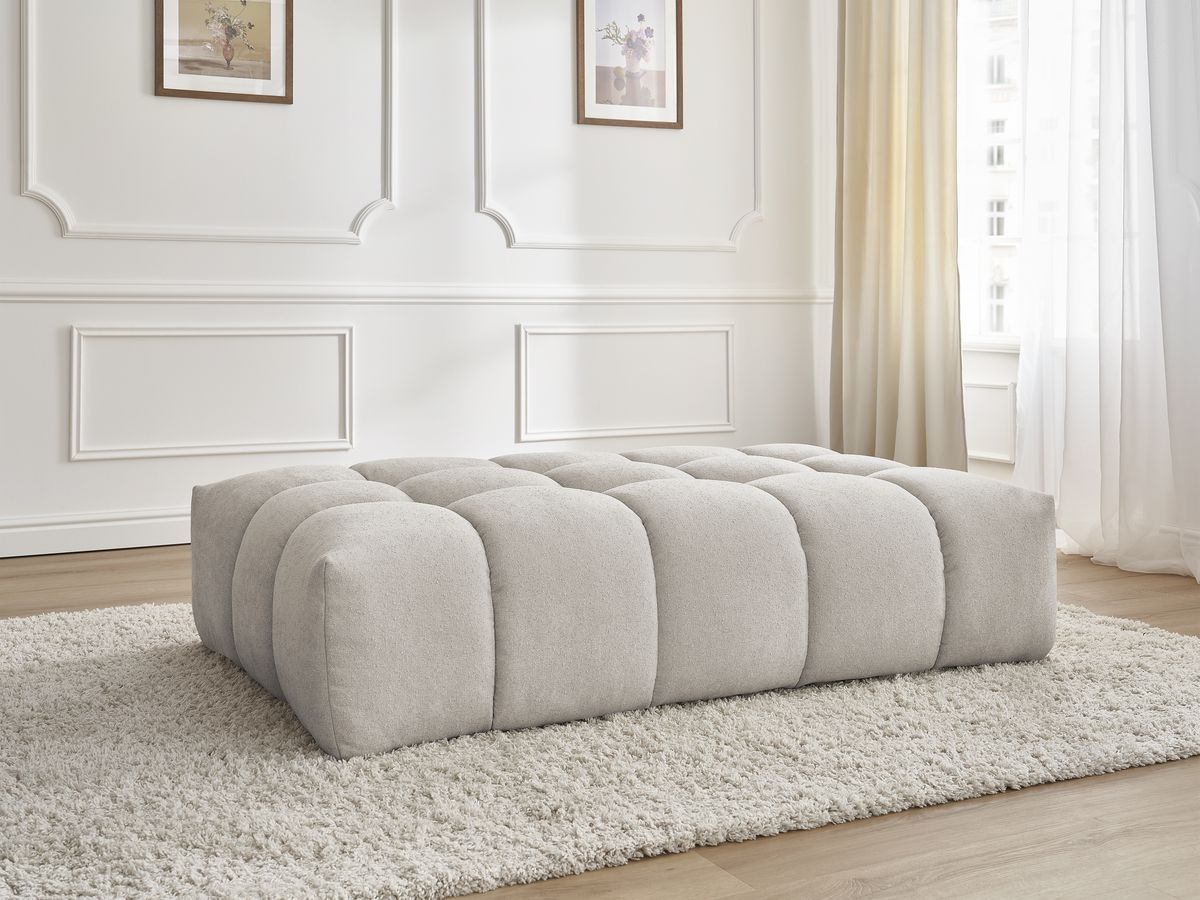Pouf EVEREST tissu texturé