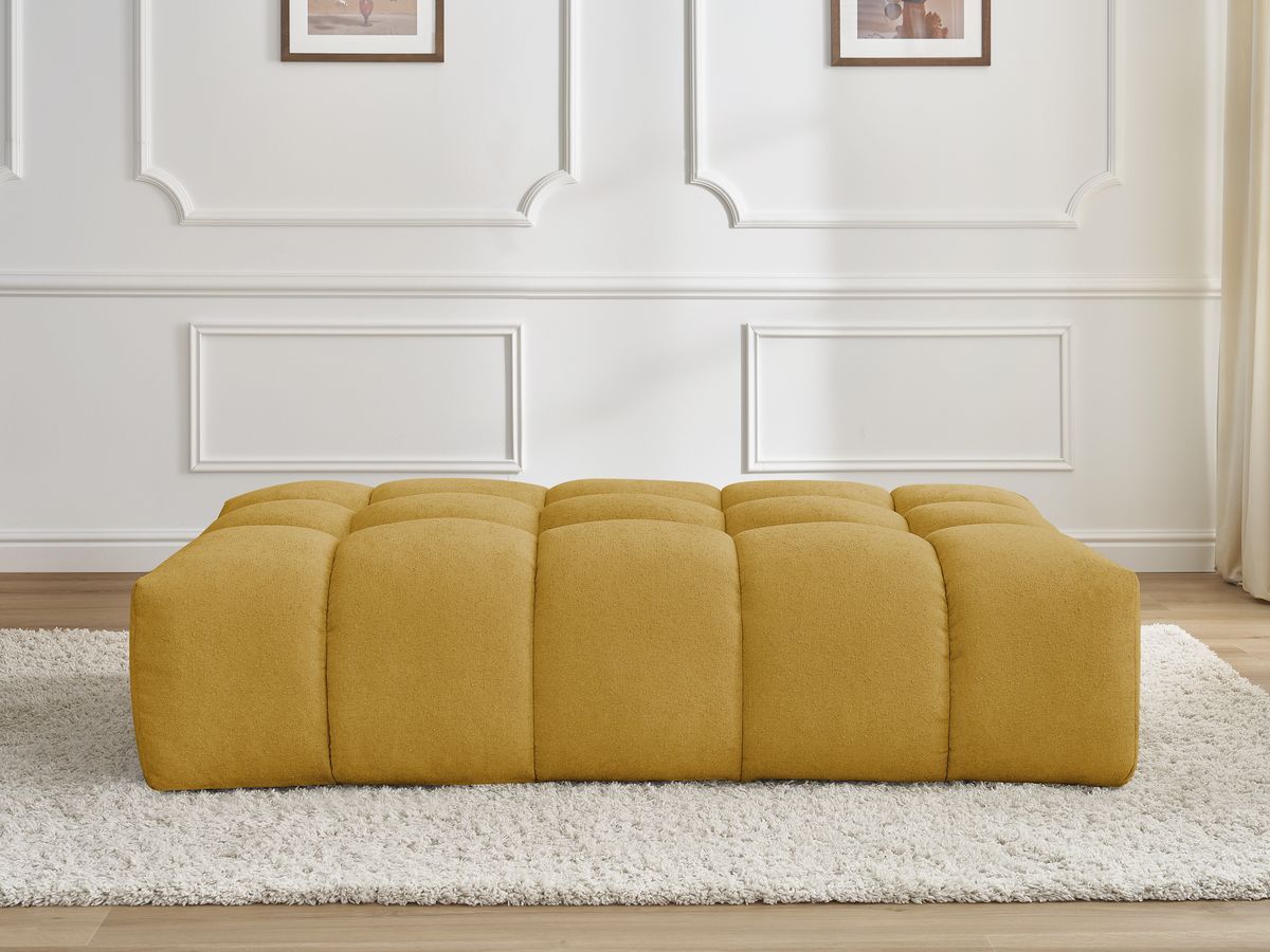 Pouf EVEREST texturé jaune — vue 5