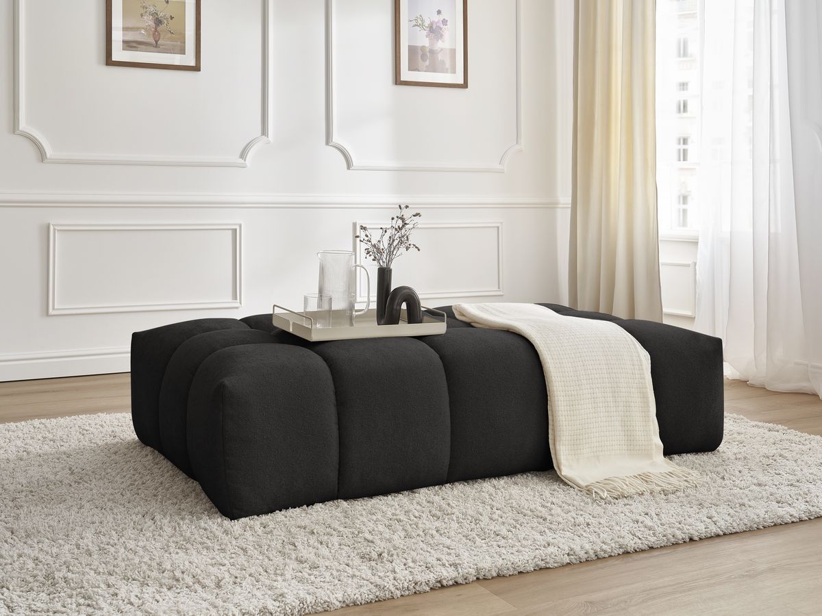 Pouf EVEREST tissu texturé