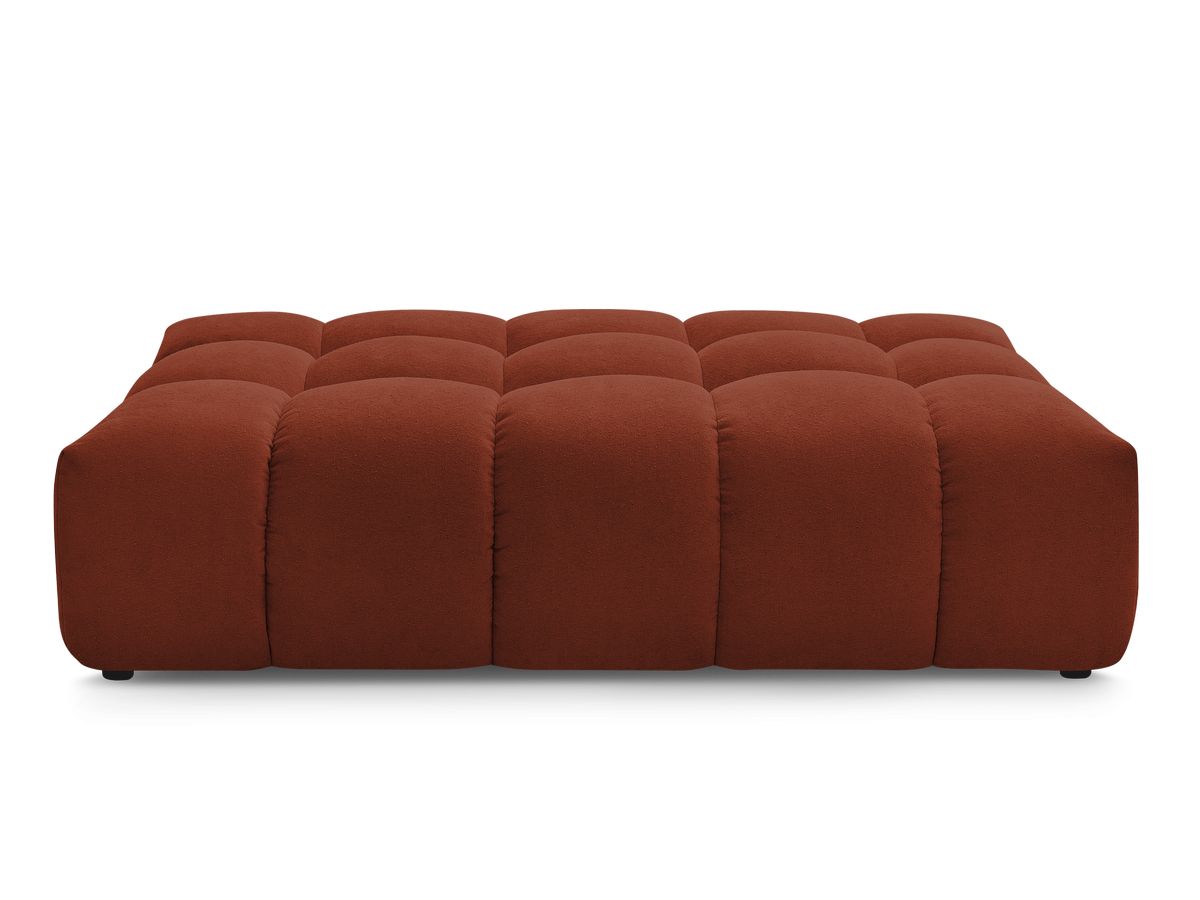 Canapé d'angle fixe EVEREST tissu chiné - Orange - Angle droit - 10 coussins