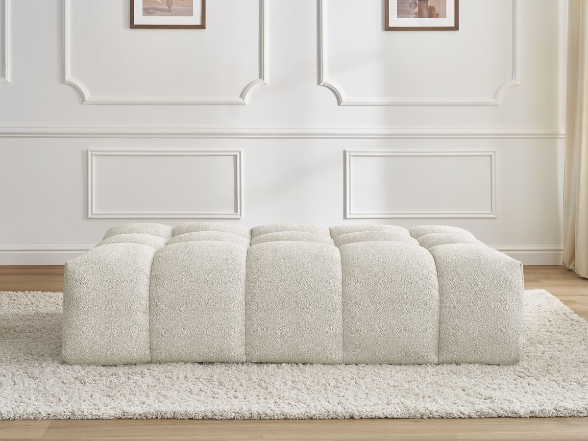 Pouf EVEREST chiné blanc — vue 5
