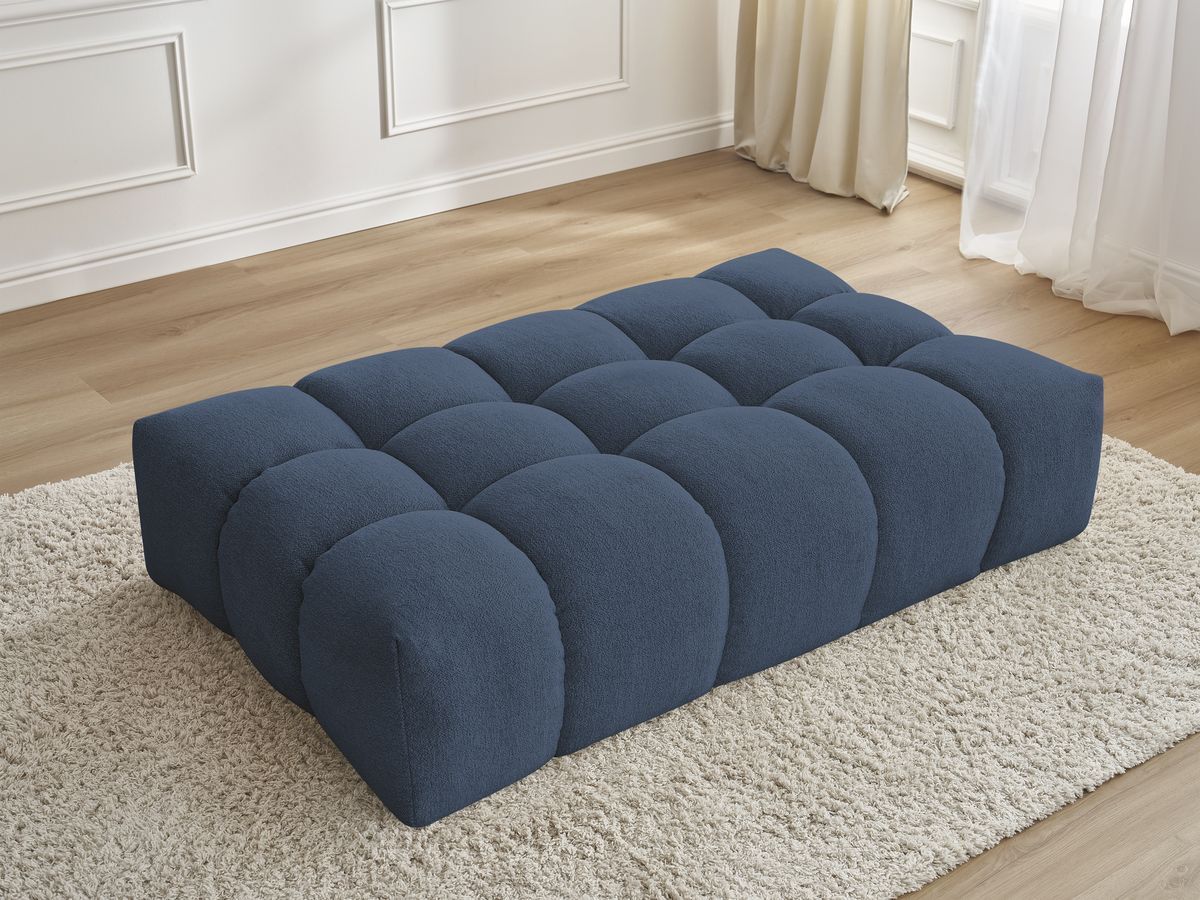 Canapé d'angle fixe EVEREST tissu chiné - Orange - Angle droit - 10 coussins