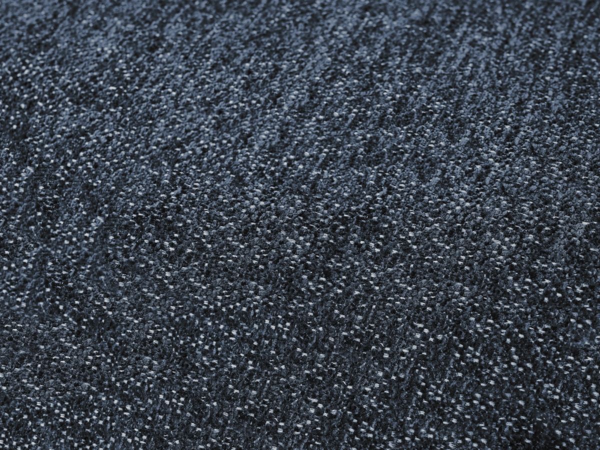 Canapé d'angle fixe EVEREST tissu chiné - Orange - Angle droit - 10 coussins