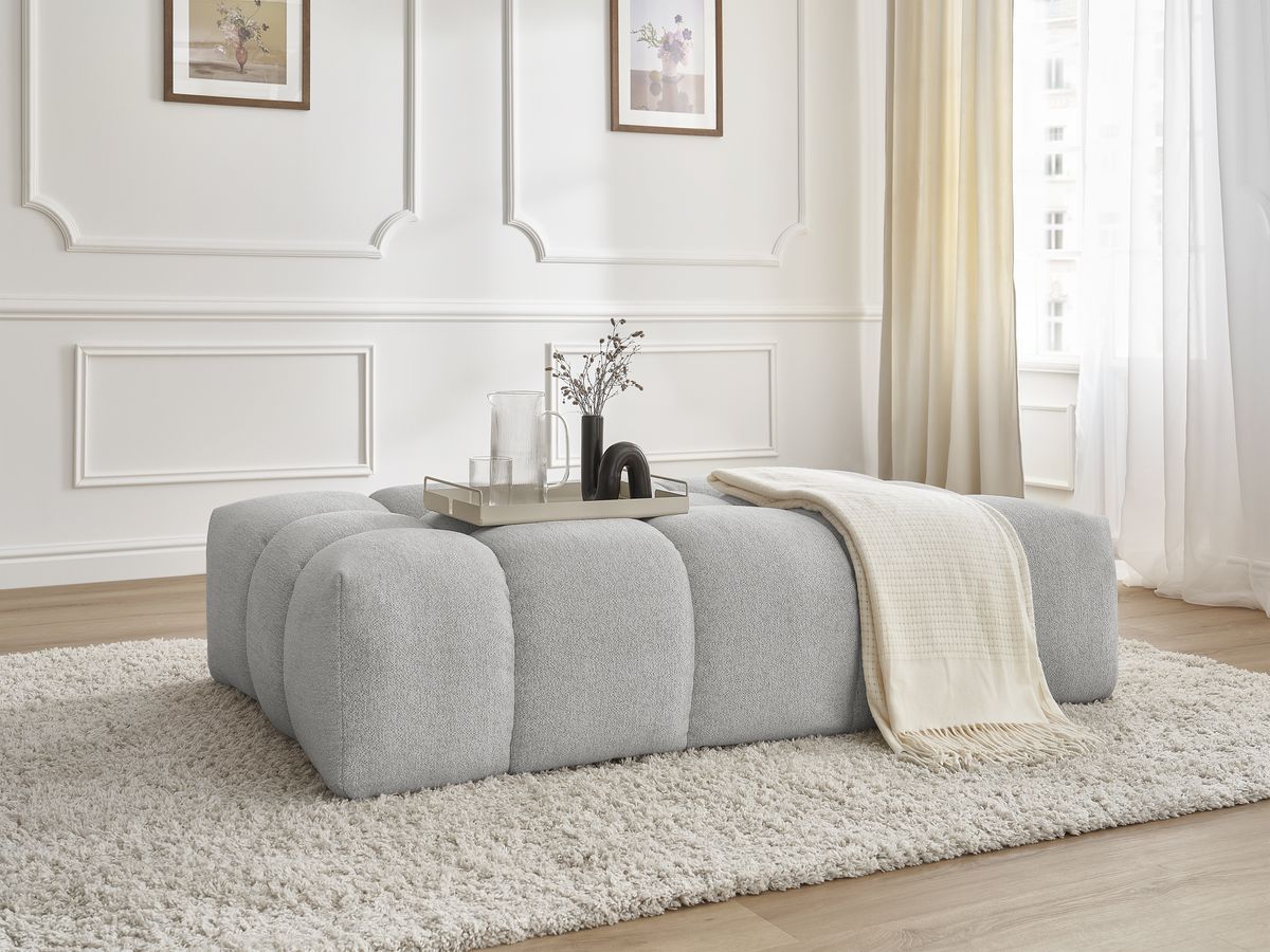 Pouf EVEREST tissu chiné