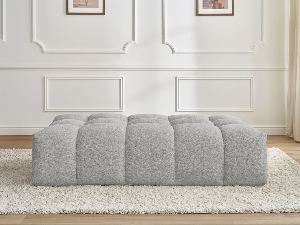 Pouf EVEREST chiné gris clair — vue 5
