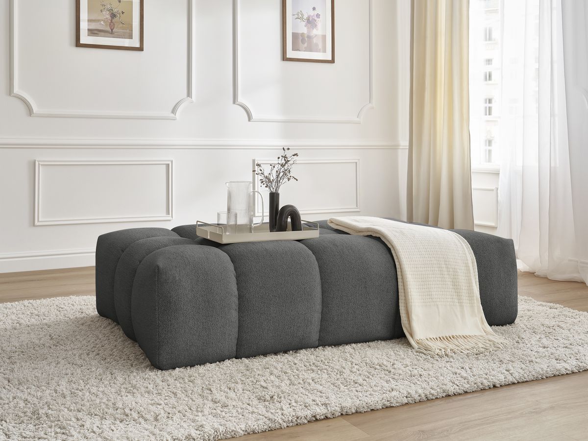 Pouf EVEREST tissu chiné