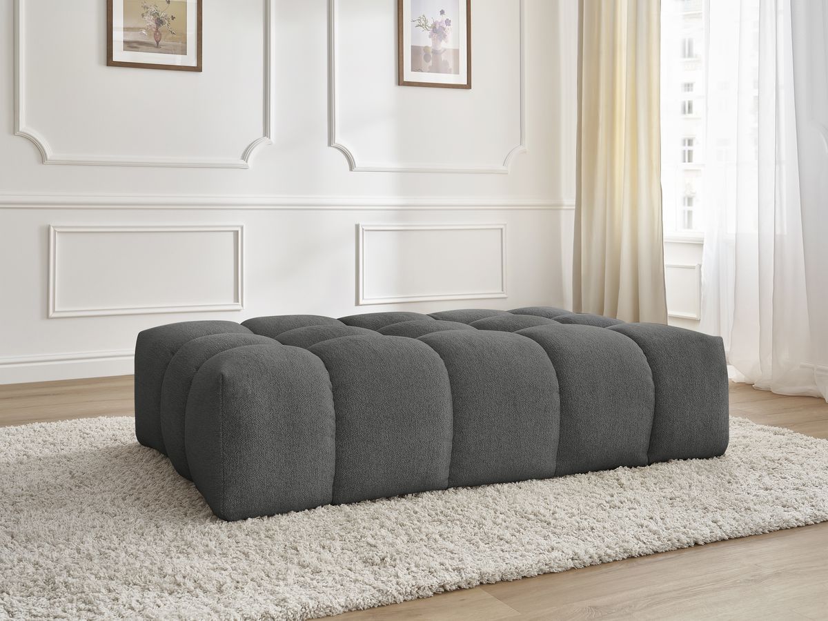 Pouf EVEREST tissu chiné