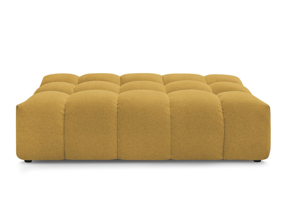 Canapé d'angle fixe EVEREST tissu chiné - Orange - Angle droit - 10 coussins