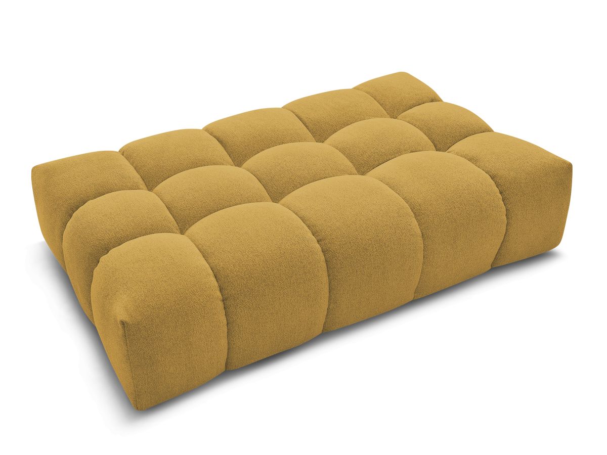 Canapé d'angle fixe EVEREST tissu chiné - Orange - Angle droit - 10 coussins