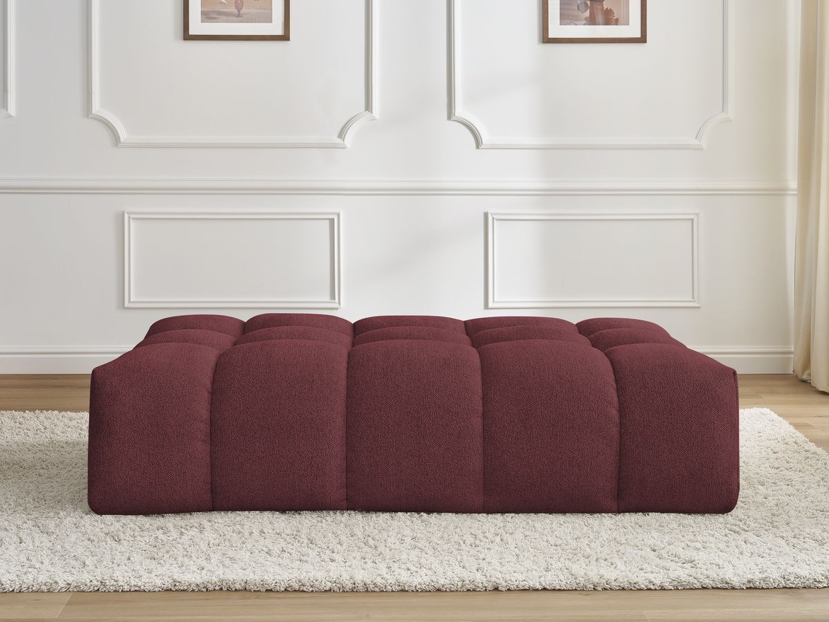 Pouf EVEREST chiné rouge — vue 5
