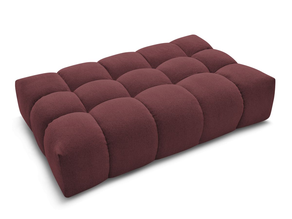 Canapé d'angle fixe EVEREST tissu chiné - Orange - Angle droit - 10 coussins