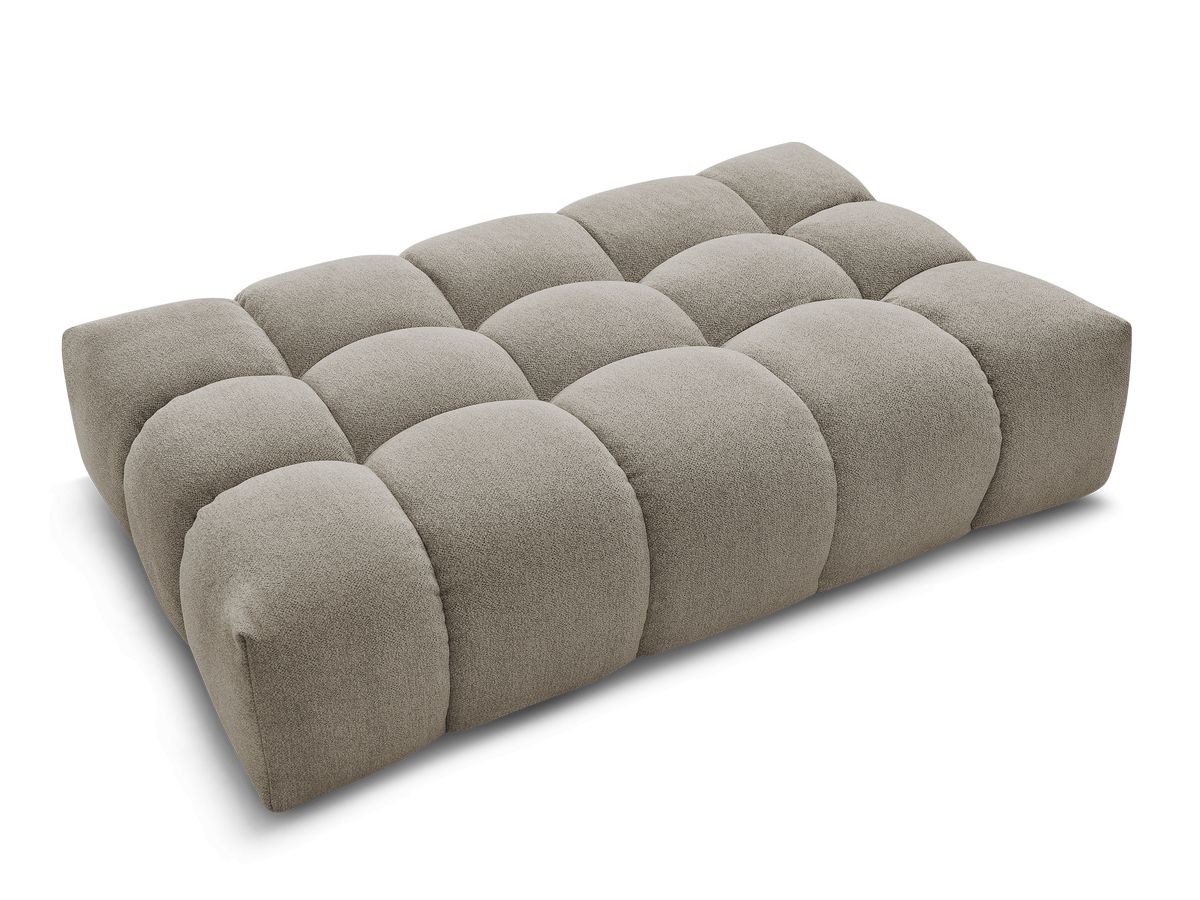 Canapé d'angle fixe EVEREST tissu chiné - Orange - Angle droit - 10 coussins