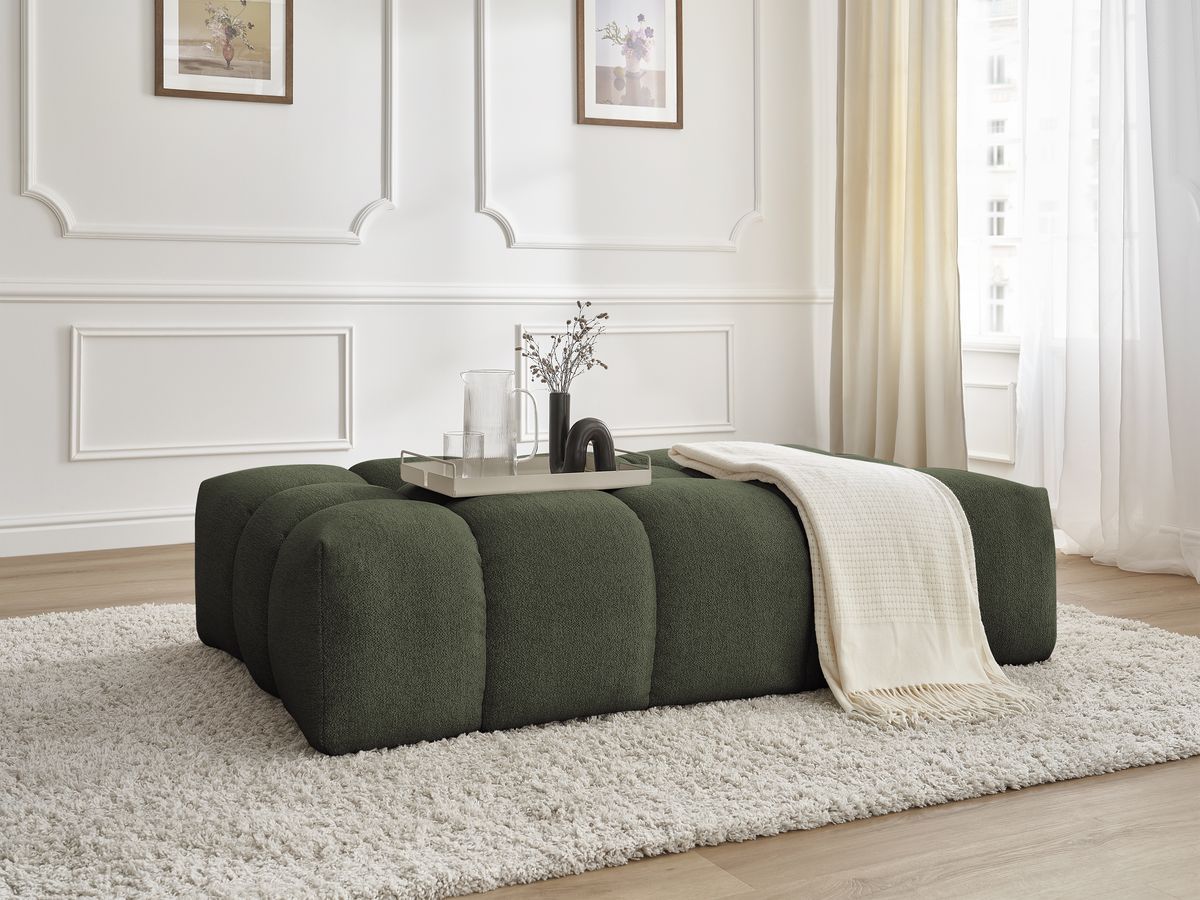 Pouf EVEREST tissu chiné