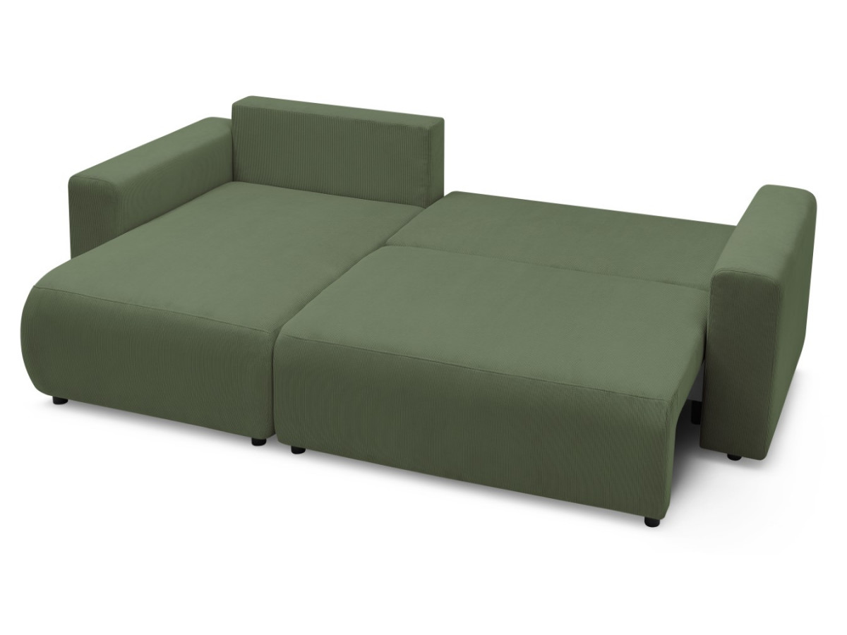 Canapé d'angle réversible convertible coffre ENVY velours côtelé