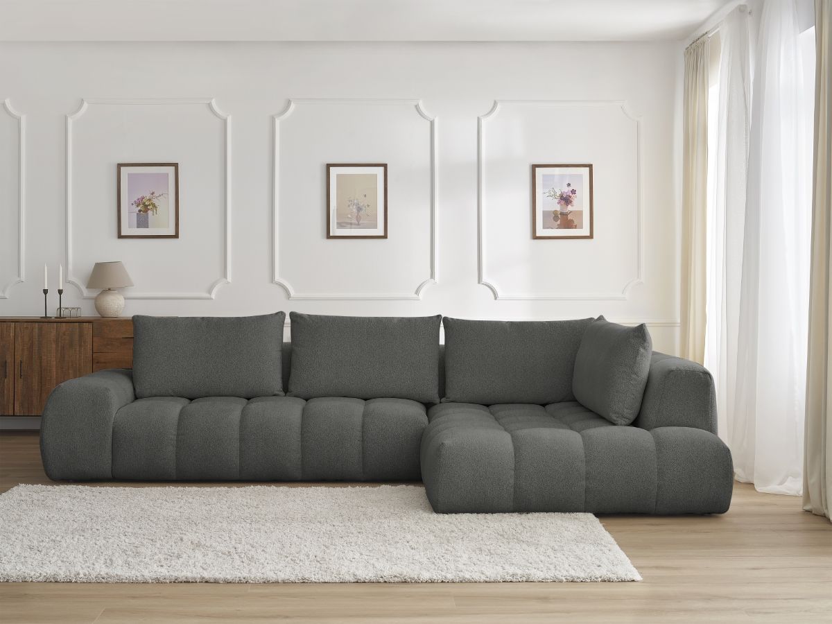 Canapé d'angle EVEREST chiné gris foncé — vue 5