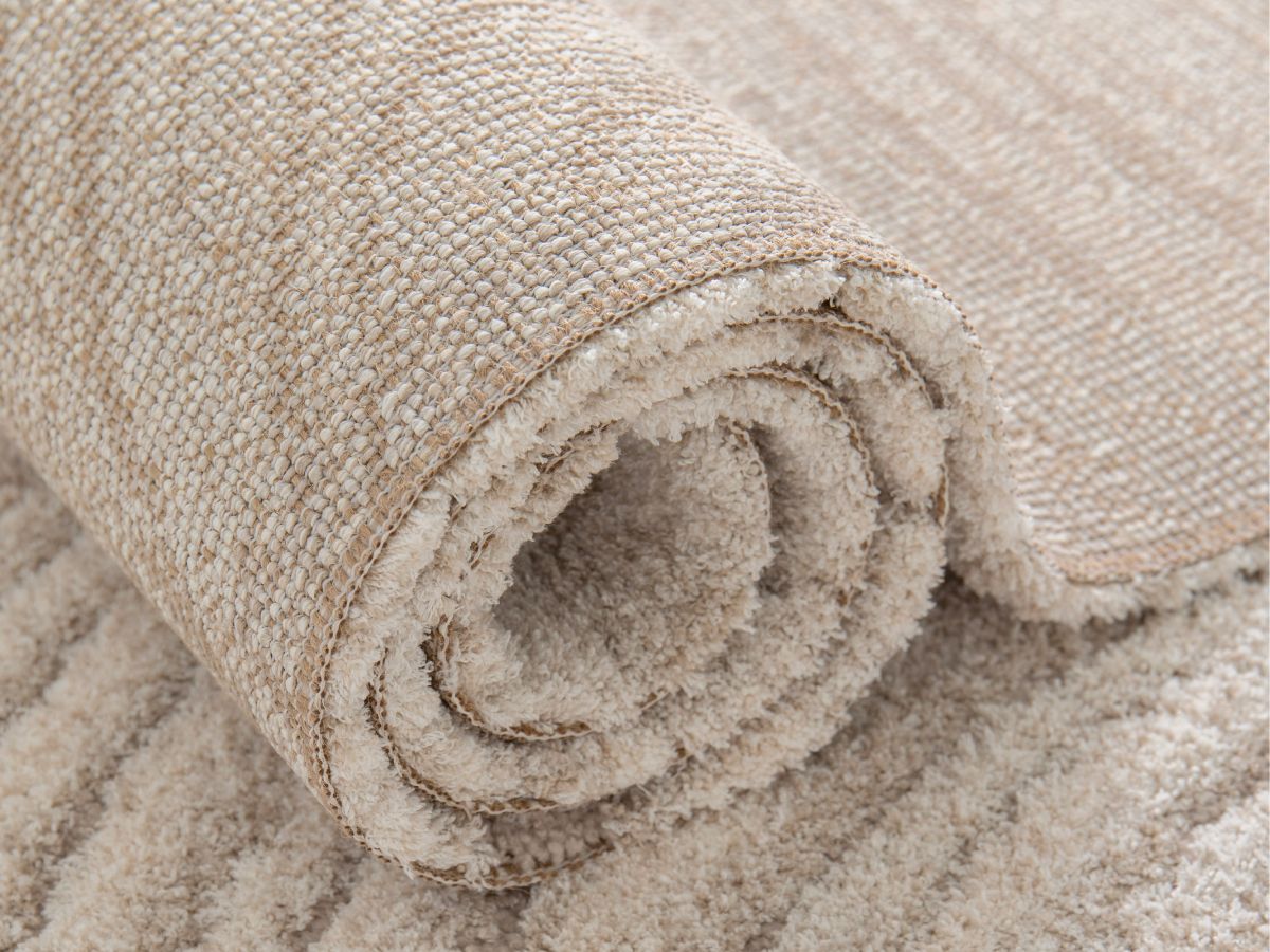 LOVINA langpolig vloerkleed met abstract patroon