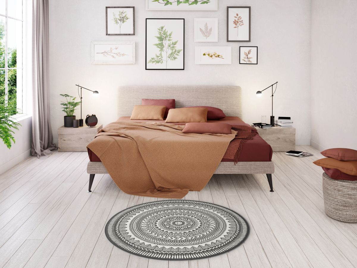 SIENNA laagpolig vloerkleed met vintage patroon