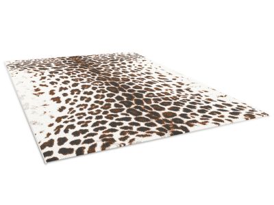 Tapis poils ras MERYL motif léopard