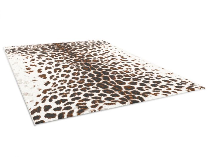 Tapis poils MERYL motif léopard