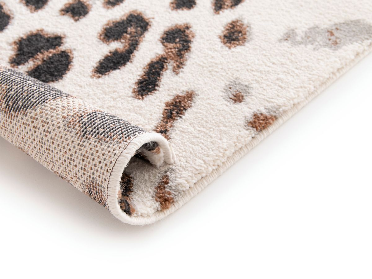 Tapis poils ras MERYL motif léopard imprimé léopard marron — vue 6