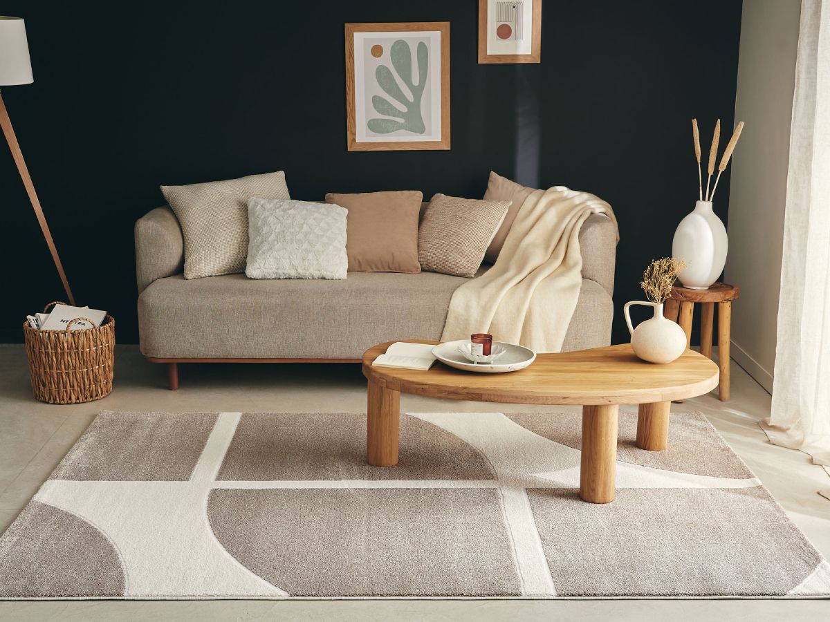 MAXINE laagpolig vloerkleed met geometrisch patroon