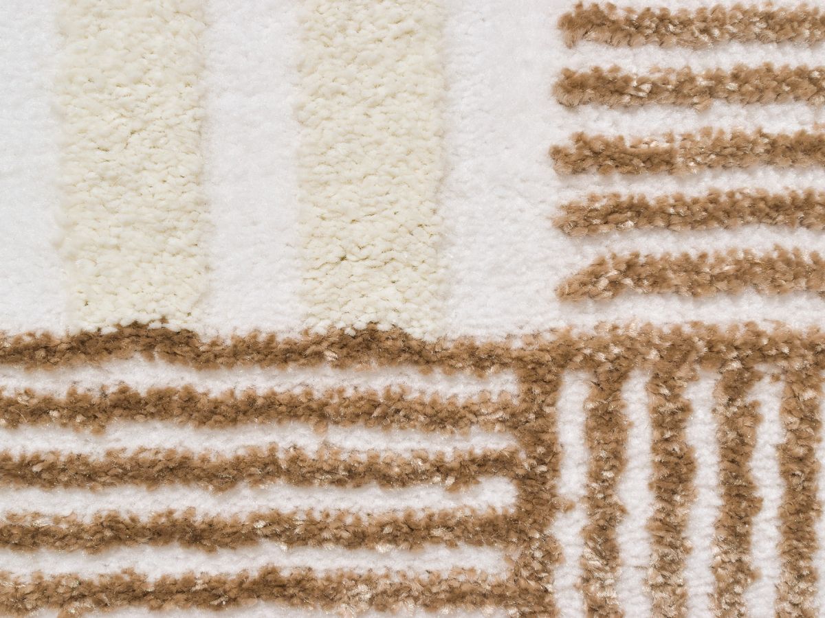 FRANE kortpolig vloerkleed met geometrisch patroon