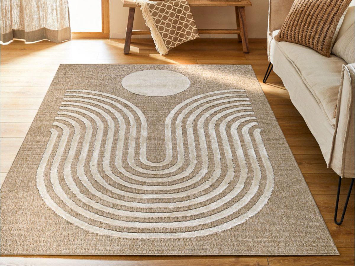 BETINA laagpolig vloerkleed met abstract patroon