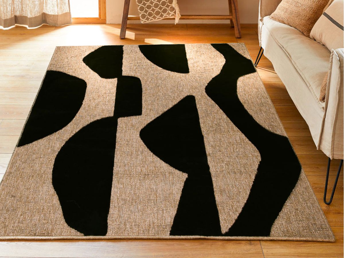 EDNA laagpolig vloerkleed met abstract patroon