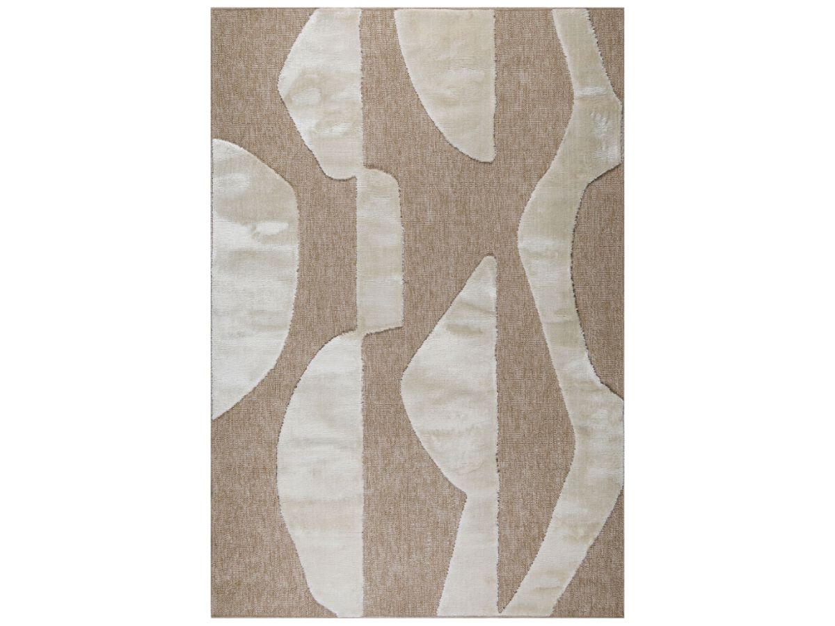 EDNA laagpolig vloerkleed met abstract patroon