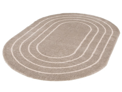 Tapis poils long YUNA motif abstrait