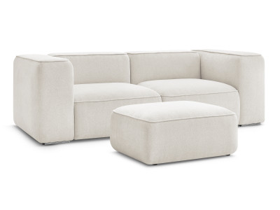 Canapé droit fixe 2 places ZEPHYR avec pouf