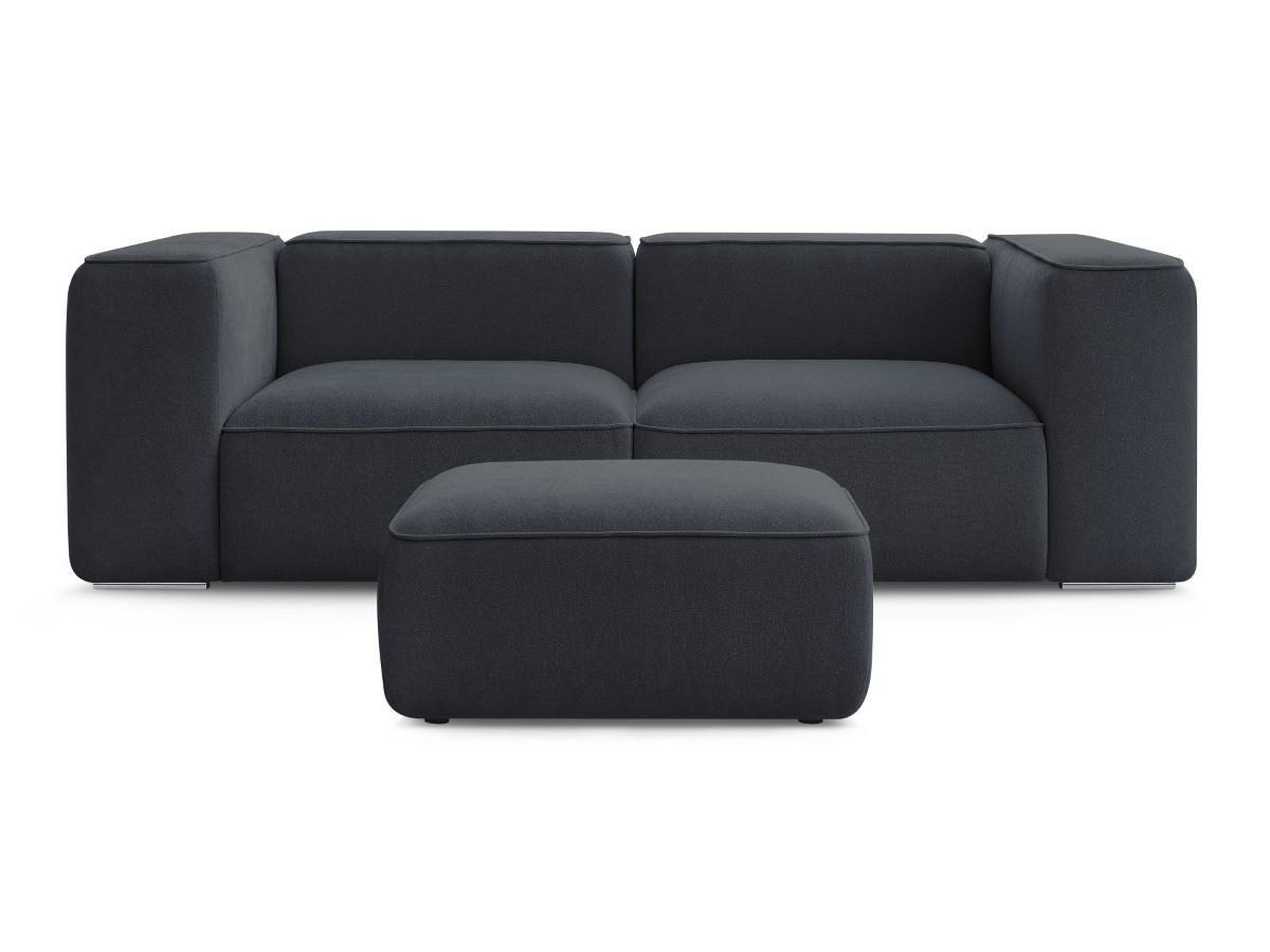 Canapé droit fixe 2 places ZEPHYR avec pouf