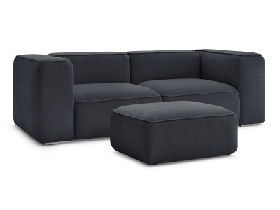 Canapé droit fixe 2 places ZEPHYR avec pouf