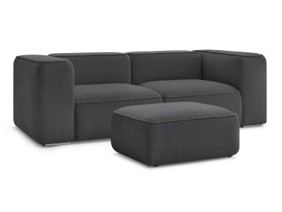 Canapé droit fixe 2 places ZEPHYR avec pouf