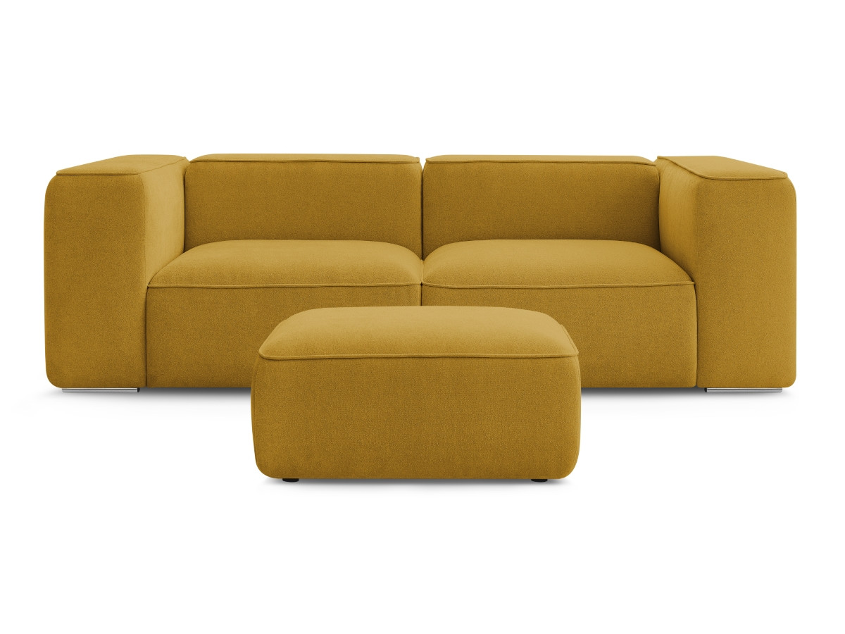 Canapé droit fixe 2 places ZEPHYR avec pouf