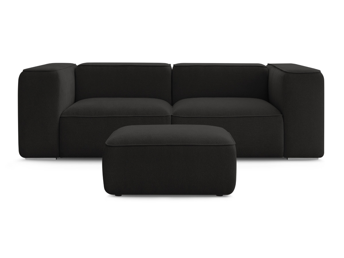 Canapé droit fixe 2 places ZEPHYR avec pouf