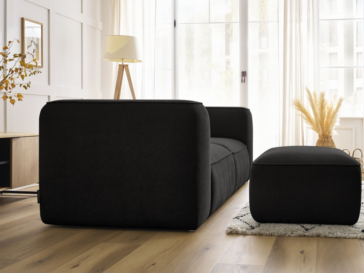 Canapé droit fixe 2 places ZEPHYR avec pouf