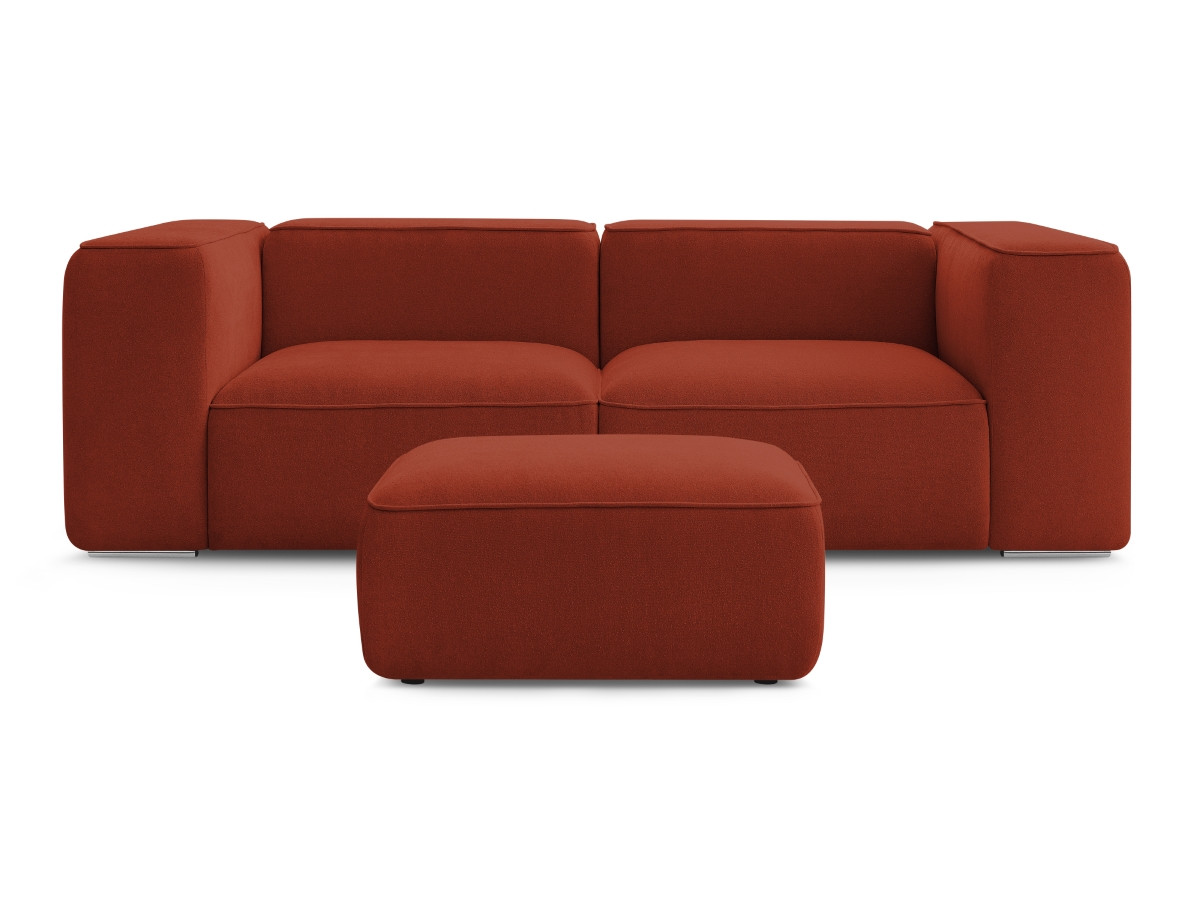Canapé droit fixe 2 places ZEPHYR avec pouf