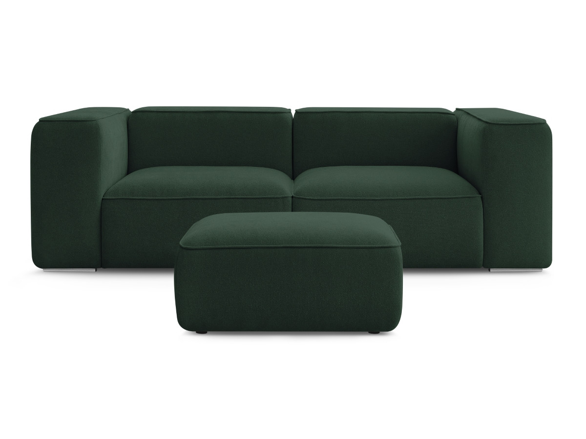 Canapé droit fixe 2 places ZEPHYR avec pouf