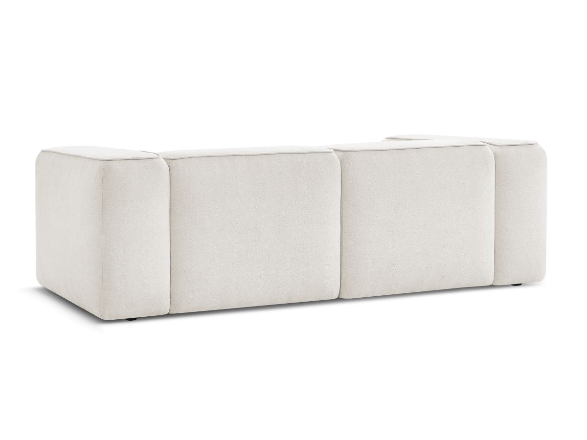 Canapé d'angle fixe EVEREST tissu chiné - Orange - Angle droit - 10 coussins