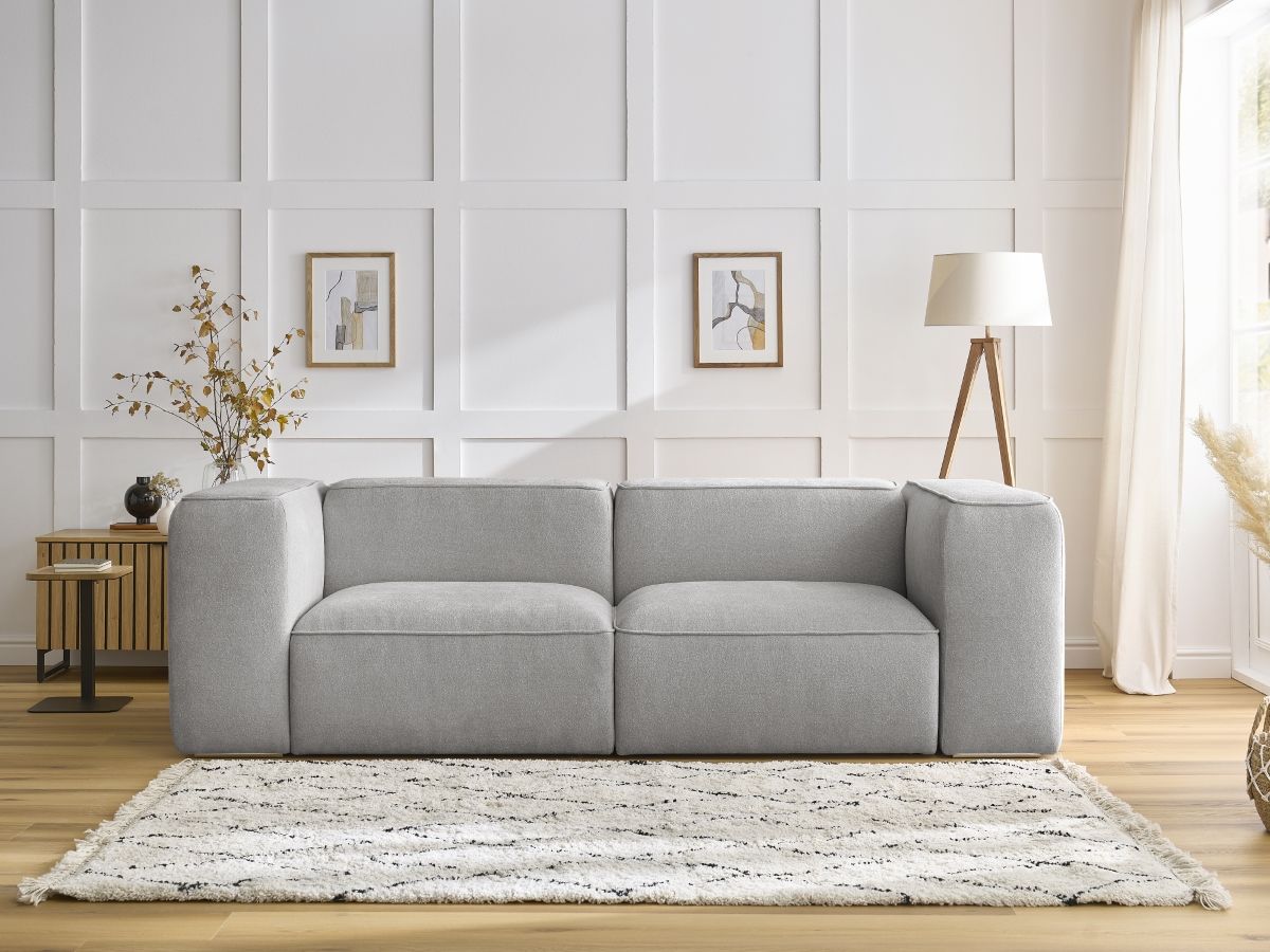 Canapé droit 2 places ZEPHYR gris clair — vue 5