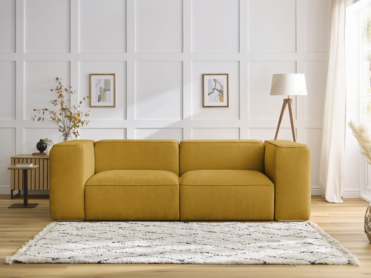 Canapé droit 2 places ZEPHYR jaune — vue 5