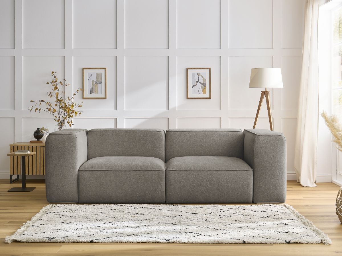 Canapé droit 2 places ZEPHYR taupe — vue 5