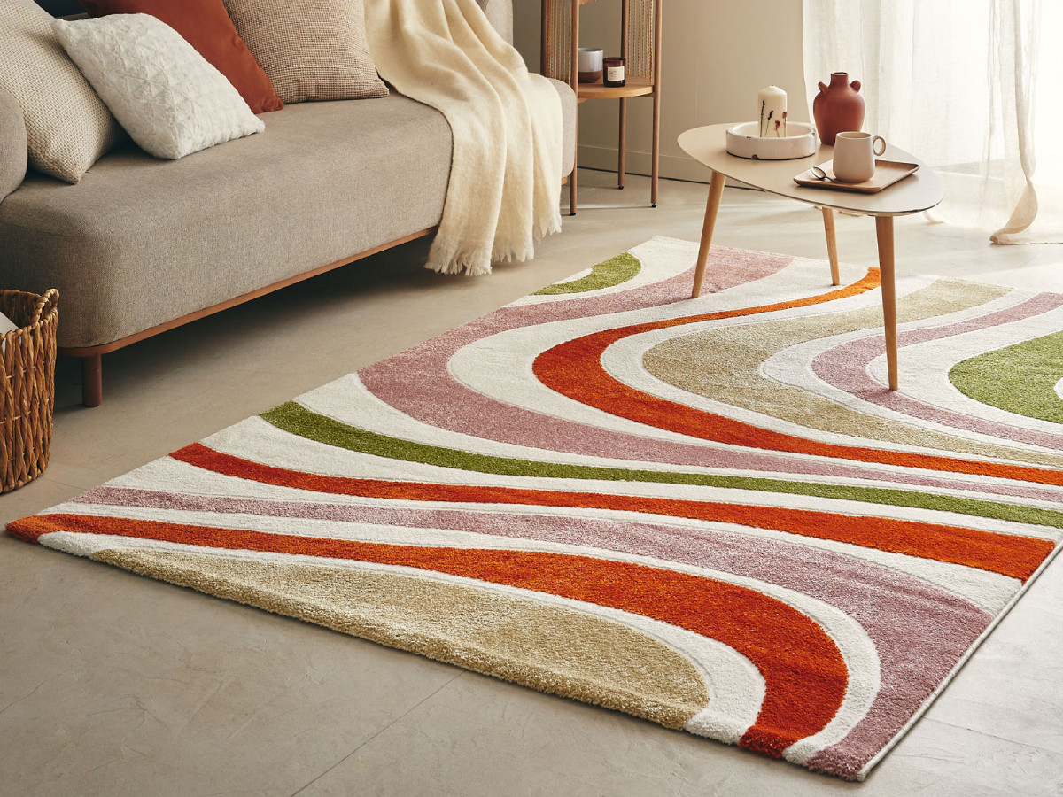 ARNITA kortpolig vloerkleed met abstract patroon